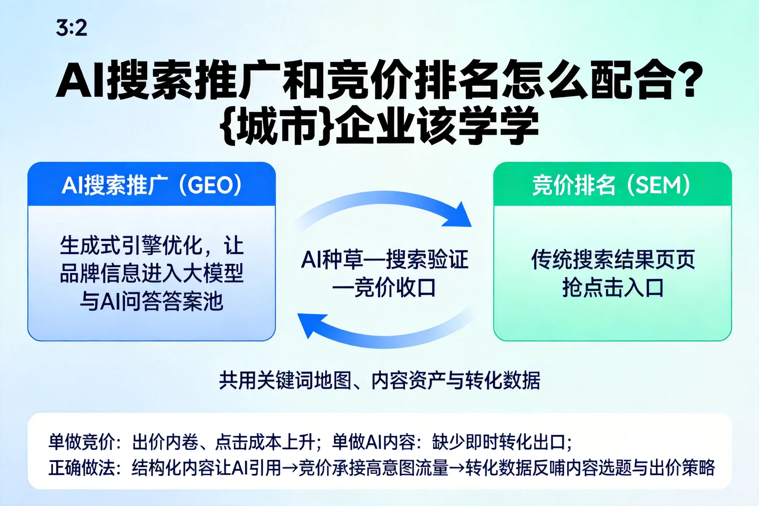 AI搜索推广和竞价排名怎么配合？汕头企业该学学