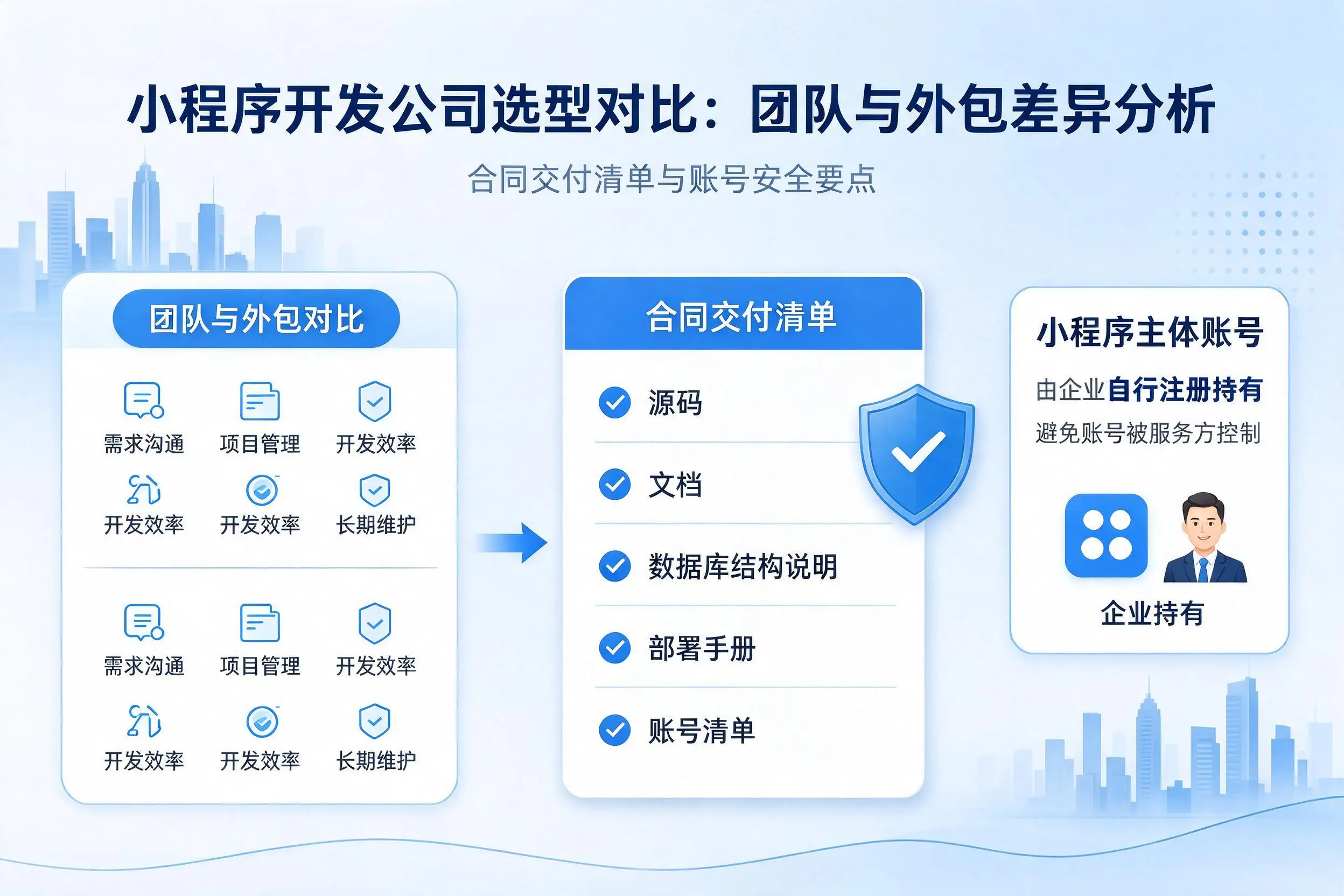 汕头小程序开发公司选型对比：团队与外包差异分析