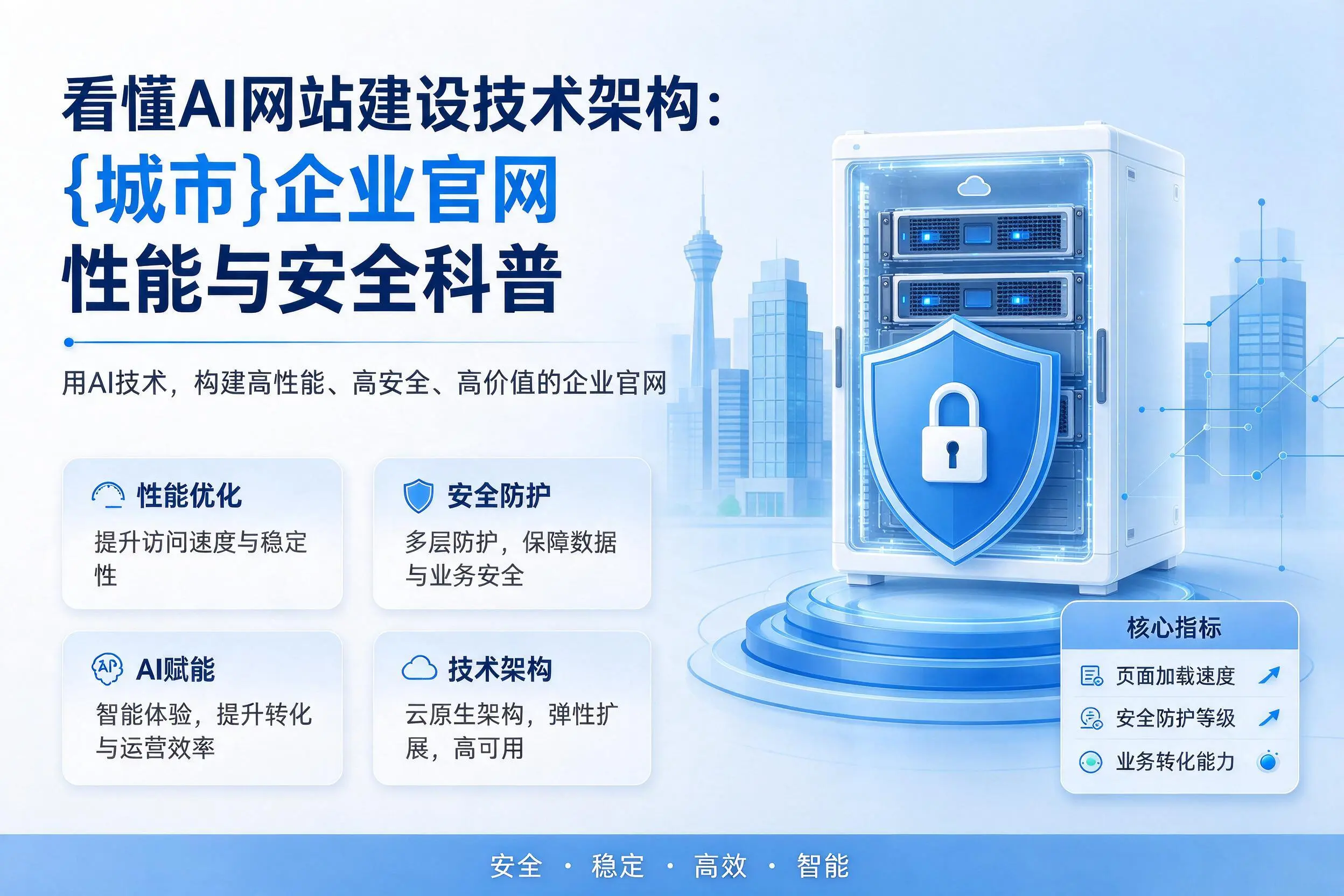看懂AI网站建设技术架构:汕头企业官网性能与安全科普